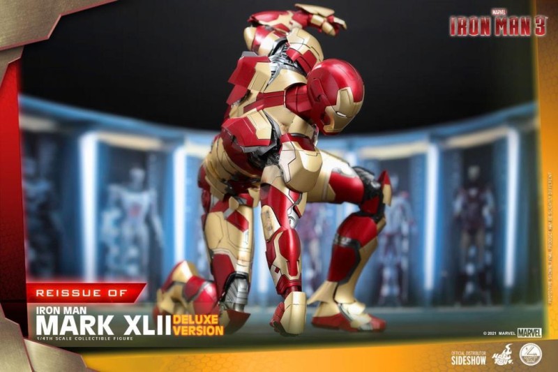 Hot Toys Iron Man Mark XLII (Deluxe Version) Quarter Scale Figure - 908659 - Marvel Comics / Iron Man 3