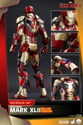 Hot Toys Iron Man Mark XLII (Deluxe Version) Quarter Scale Figure - 908659 - Marvel Comics / Iron Man 3 - Thumbnail