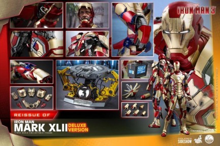 Hot Toys Iron Man Mark XLII (Deluxe Version) Quarter Scale Figure - 908659 - Marvel Comics / Iron Man 3 - Thumbnail