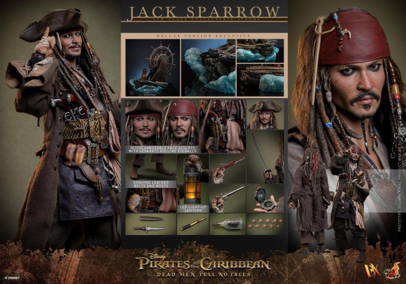 Hot Toys Jack Sparrow (Deluxe Version) Sixth Scale Figure 9132382 DX38 POTC / Dead Men Tell No Tales (ÖN SİPARİŞ)