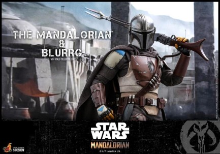 Hot Toys Mandalorian & Blurrg Sixth Scale Figure Set - 908287 - TMS46 - Star Wars / The Mandalorian - Thumbnail