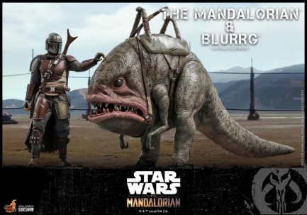 Hot Toys Mandalorian & Blurrg Sixth Scale Figure Set - 908287 - TMS46 - Star Wars / The Mandalorian - Thumbnail