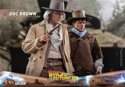 Hot Toys Marty McFly & Doc Brown Back To The Future III Sixth Scale Figure Set - 909370 & 909369 - BTTF MMS616 / MMS617 - Thumbnail