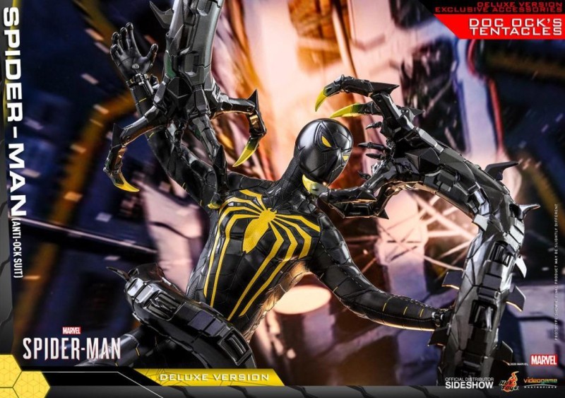 Hot Toys Spider-Man (Anti-Ock Suit) Deluxe Sixth Scale Figure - 906796 - Video Game Masterpiece Series - Marvel's Spider-Man