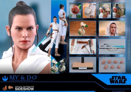 Hot Toys Rey and D-O Sixth Scale Figure Set 905520 - Star Wars: The Rise of Skywalker - Movie Masterpiece Series - Thumbnail