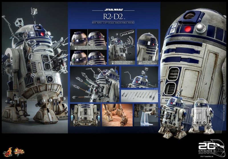 Hot Toys R2-D2 AOTC Sixth Scale Figure - 911040 - Star Wars / Episode II Attack Of The Clones - MMS651