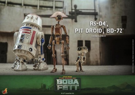 Hot Toys R5-D4 & PIT DROID and BD-72 Sixth Scale Figure Set - 904943 TMS086 - Star Wars / The Book of Boba Fett - Thumbnail