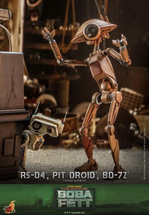 Hot Toys R5-D4 & PIT DROID and BD-72 Sixth Scale Figure Set - 904943 TMS086 - Star Wars / The Book of Boba Fett - Thumbnail