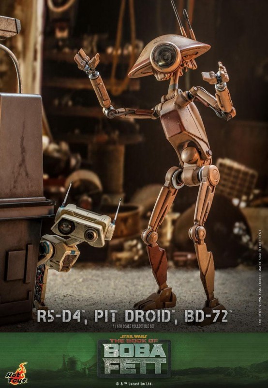 Hot Toys R5-D4 & PIT DROID and BD-72 Sixth Scale Figure Set - 904943 TMS086 - Star Wars / The Book of Boba Fett 