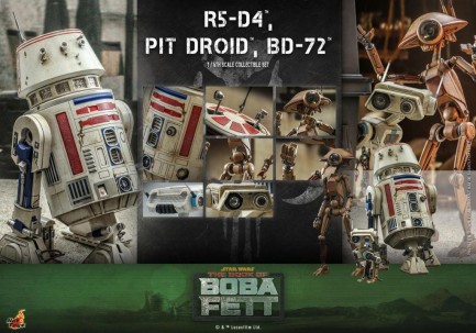 Hot Toys R5-D4 & PIT DROID and BD-72 Sixth Scale Figure Set - 904943 TMS086 - Star Wars / The Book of Boba Fett - Thumbnail