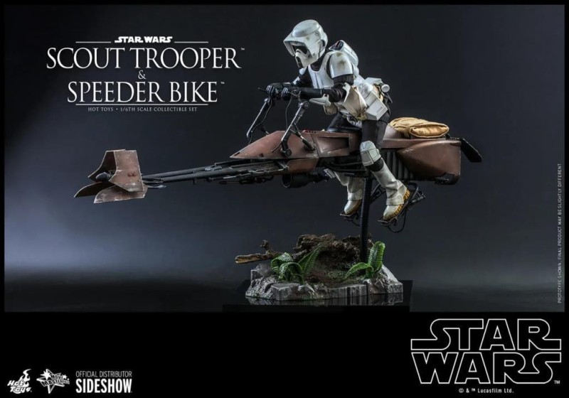 Hot Toys Scout Trooper and Speeder Bike (ROTJ) Sixth Scale Figure Set - MMS612 908855 -