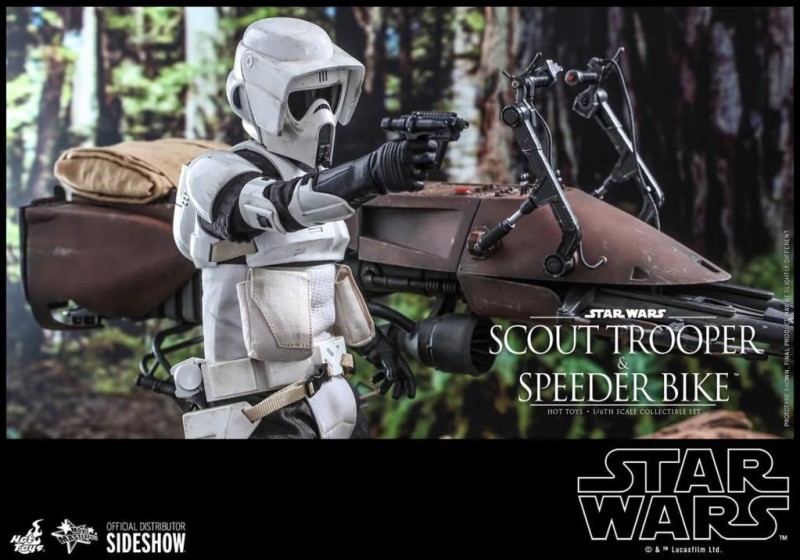 Hot Toys Scout Trooper and Speeder Bike (ROTJ) Sixth Scale Figure Set - MMS612 908855 -