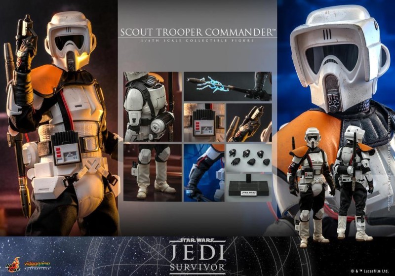 Hot Toys Scout Trooper Commander Sixth Scale Figure 912278 VGM53 Star Wars / Jedi Survivor