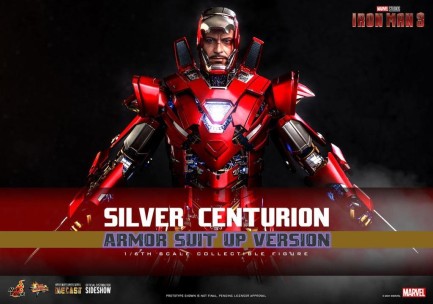 Hot Toys Silver Centurion (Armor Suit Up Version) Diecast Sixth Scale Figure - 909463 MMS618 - Marvel Comics / Iron Man 3 - Thumbnail