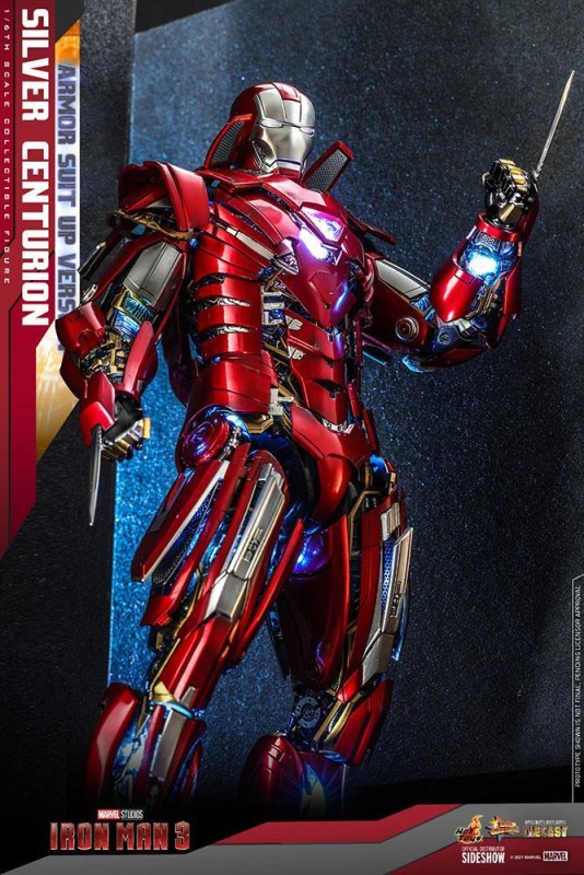 Hot Toys Silver Centurion (Armor Suit Up Version) Diecast Sixth Scale Figure - 909463 MMS618 - Marvel Comics / Iron Man 3 