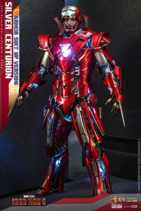 Hot Toys Silver Centurion (Armor Suit Up Version) Diecast Sixth Scale Figure - 909463 MMS618 - Marvel Comics / Iron Man 3 - Thumbnail