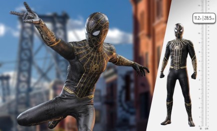 Hot Toys Spider-Man (Black & Gold Suit) Sixth Scale Figure 908916 / Marvel Comics / Spider-Man: No Way Home - Thumbnail