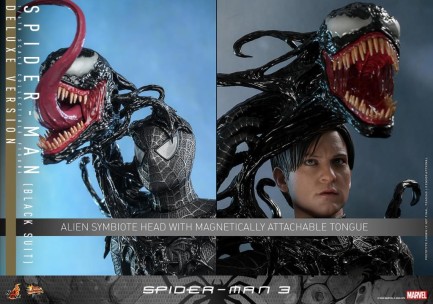 Hot Toys Spider-Man Black Suit Deluxe Version Sixth Scale Figure MMS728 Marvel Comics / Spider Man 3 (ÖN SİPARİŞ) - Thumbnail