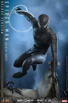 Hot Toys Spider-Man Black Suit Deluxe Version Sixth Scale Figure MMS728 Marvel Comics / Spider Man 3 (ÖN SİPARİŞ) - Thumbnail