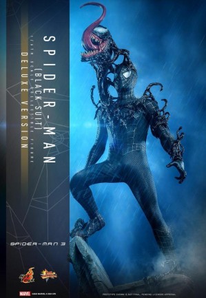 Hot Toys Spider-Man Black Suit Deluxe Version Sixth Scale Figure MMS728 Marvel Comics / Spider Man 3 (ÖN SİPARİŞ) - Thumbnail