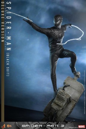 Hot Toys Spider-Man Black Suit Deluxe Version Sixth Scale Figure MMS728 Marvel Comics / Spider Man 3 (ÖN SİPARİŞ) - Thumbnail