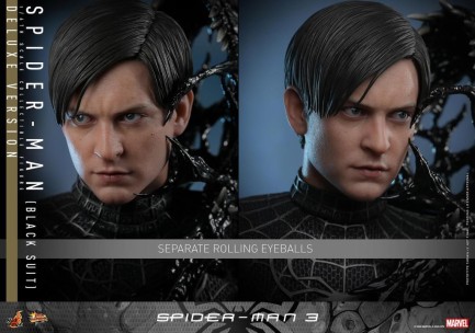 Hot Toys Spider-Man Black Suit Deluxe Version Sixth Scale Figure MMS728 Marvel Comics / Spider Man 3 (ÖN SİPARİŞ) - Thumbnail