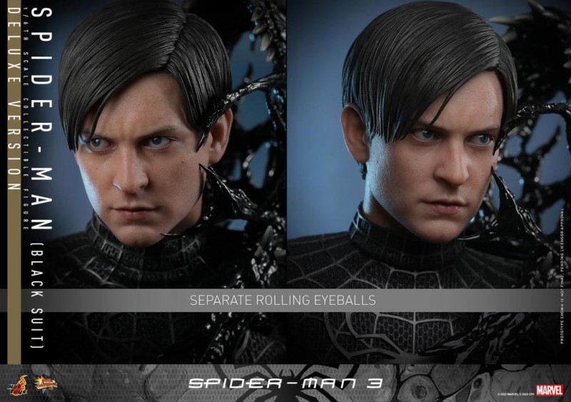 Hot Toys Spider-Man Black Suit Deluxe Version Sixth Scale Figure MMS728 Marvel Comics / Spider Man 3 (ÖN SİPARİŞ)