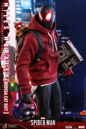 Hot Toys Spider-Man Miles Morales ( Bodega Cat Suit ) Sixth Scale Figure VGM50 908143 - Thumbnail