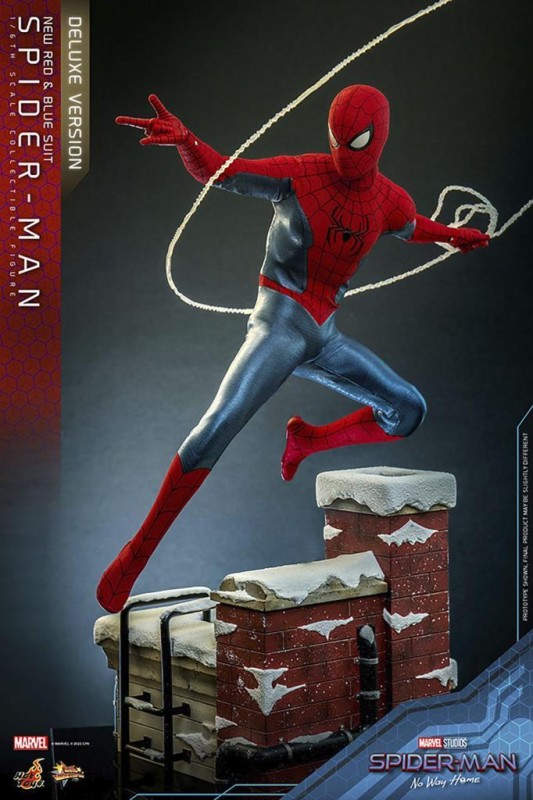 Hot Toys Spider-Man (New Red and Blue Suit) (Deluxe Version) Sixth Scale Figure 9120362 MMS680