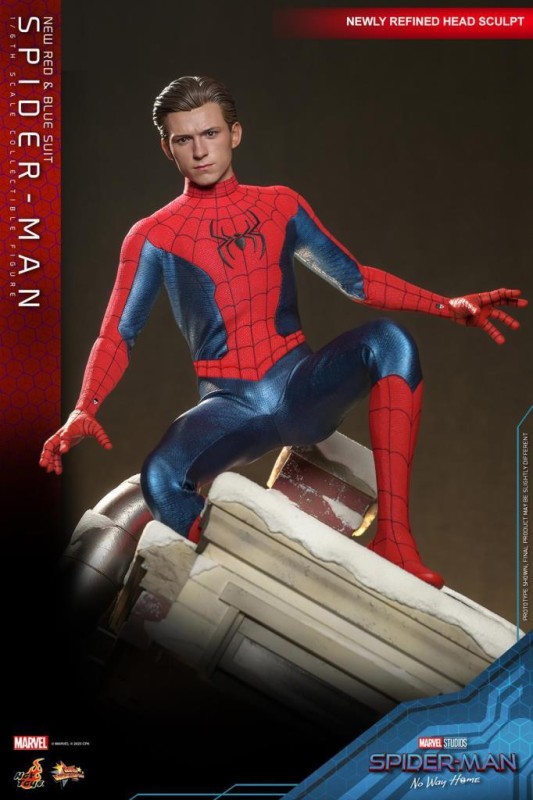 Hot Toys Spider-Man (New Red and Blue Suit) (Deluxe Version) Sixth Scale Figure 9120362 MMS680