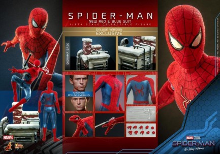 Hot Toys Spider-Man (New Red and Blue Suit) (Deluxe Version) Sixth Scale Figure 9120362 MMS680 - Thumbnail