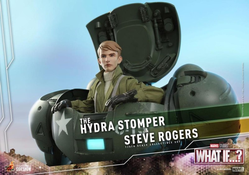 Hot Toys Steve Rogers and The Hydra Stomper Sixth Scale Figure Set - 909168 - TMS60 - Marvel Comics / What If…?