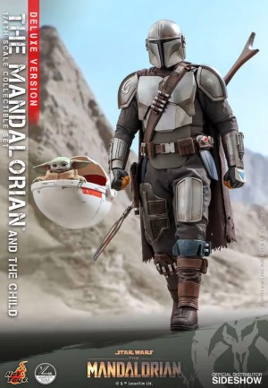 Hot Toys The Mandalorian and The Child ' Grogu ' (Deluxe) Quarter Scale Collectible Figure Set 907266 QS17 / Star Wars / The Clone Wars - Thumbnail