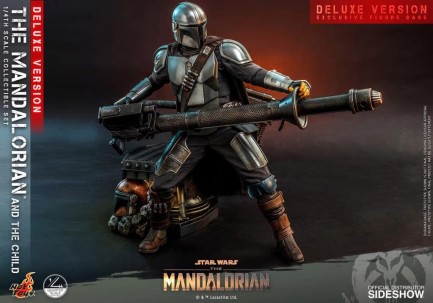 Hot Toys The Mandalorian and The Child ' Grogu ' (Deluxe) Quarter Scale Collectible Figure Set 907266 QS17 / Star Wars / The Clone Wars - Thumbnail