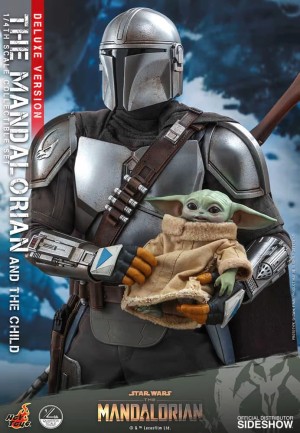 Hot Toys The Mandalorian and The Child ' Grogu ' (Deluxe) Quarter Scale Collectible Figure Set 907266 QS17 / Star Wars / The Clone Wars - Thumbnail