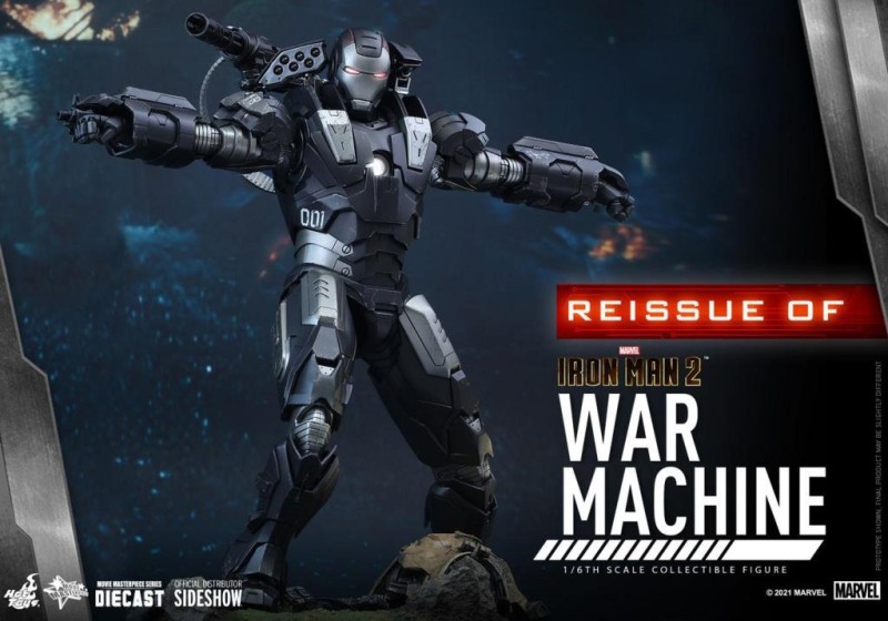 Hot Toys War Machine Diecast Sixth Scale Figure (REISSUE) - 908445 - MMS331 - Marvel Comics / Iron Man 2