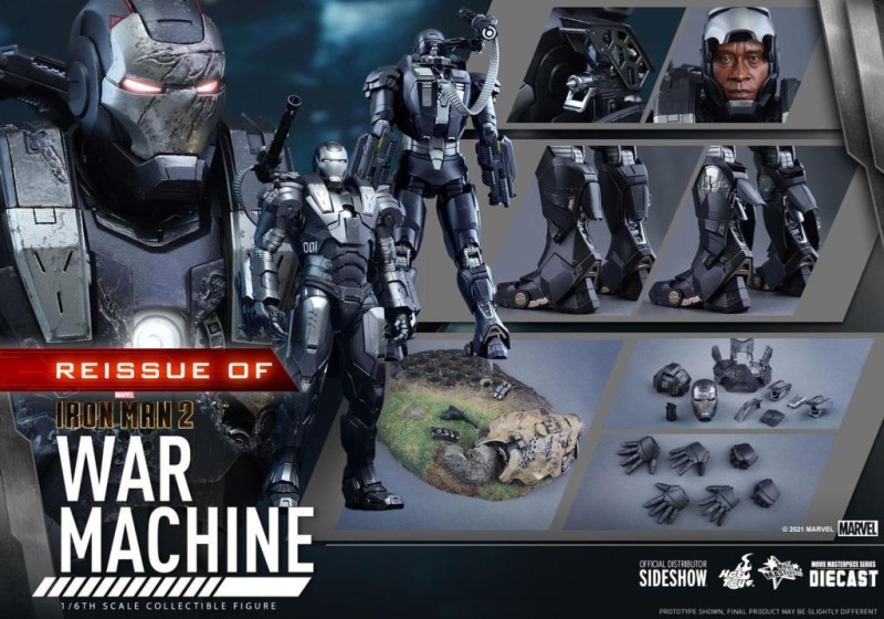 Hot Toys War Machine Diecast Sixth Scale Figure (REISSUE) - 908445 - MMS331 - Marvel Comics / Iron Man 2