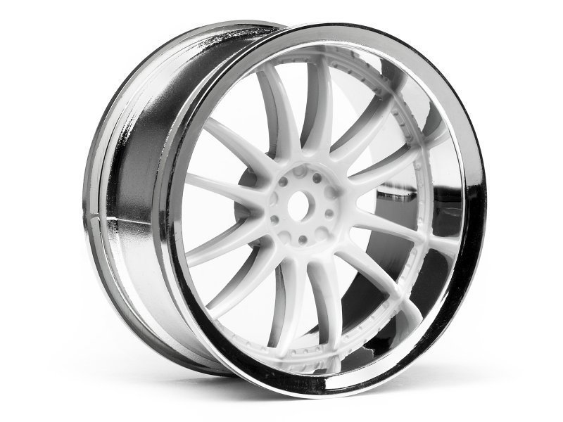 HPI 3283 Work Xsa 02C Wheel 26mm Chrome/White ONROAD Model Araba İçin Jant Seti