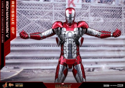 Hot Toys Iron Man Mark V Diecast Sixth Scale Figure Iron Man 2 MMS400 D18 907514 - Thumbnail