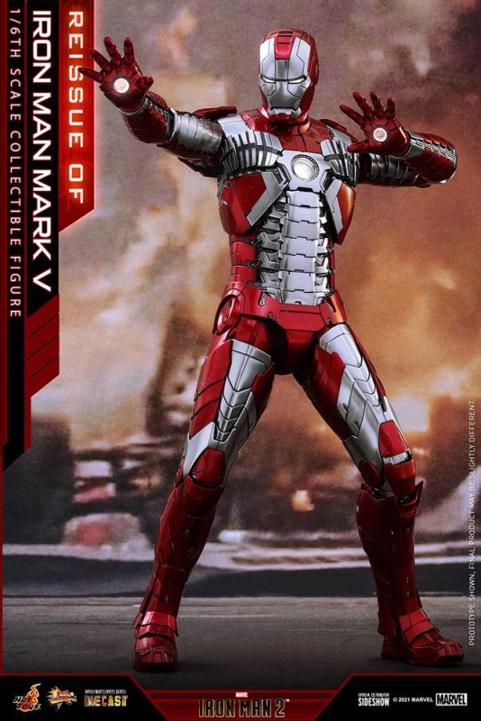 Hot Toys Iron Man Mark V Diecast Sixth Scale Figure Iron Man 2 MMS400 D18 907514