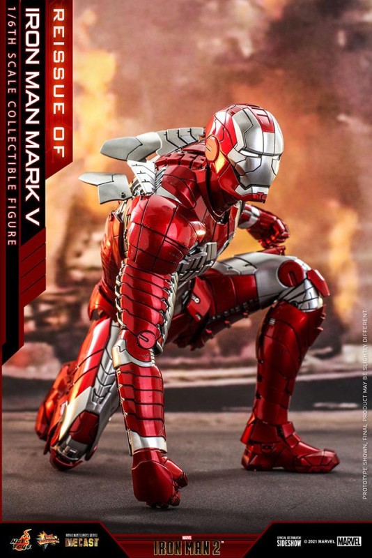 Hot Toys Iron Man Mark V Diecast Sixth Scale Figure Iron Man 2 MMS400 D18 907514