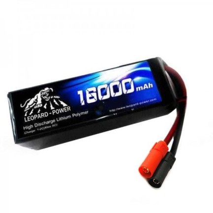 Leopard Power 16000 mAh 11.1V 3S 25C UAV & Multirotor Lityum Polimer Lipo Batarya Pil - Thumbnail