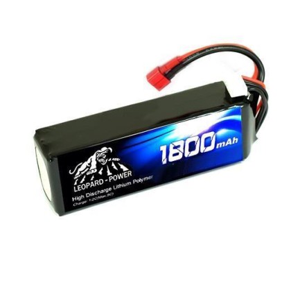 Leopard Power 1800 mAh 11.1V 3S 25C Lityum Polimer Lipo Batarya Pil T Plug - Thumbnail