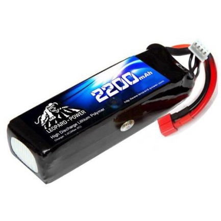 Leopard Power 2200 mAh 11.1V 3S 25C Lityum Polimer Lipo Batarya Pil T Plug - Thumbnail