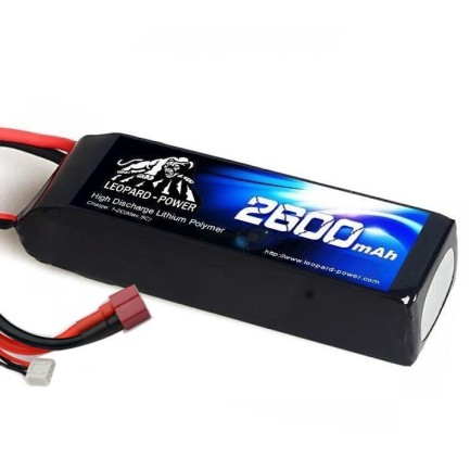 Leopard Power 2600 mAh 11.1V 3S 25C Lityum Polimer Lipo Batarya Pil T Plug - Thumbnail