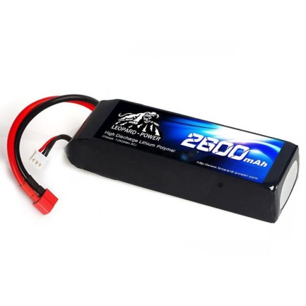 Leopard Power 2600 mAh 7.4V 2S 30C Lityum Polimer Lipo Batarya Pil T Plug - Thumbnail