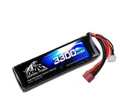 Leopard Power 3300 mAh 11.1V 3S 40C Lityum Polimer Lipo Batarya Pil T Plug - Thumbnail