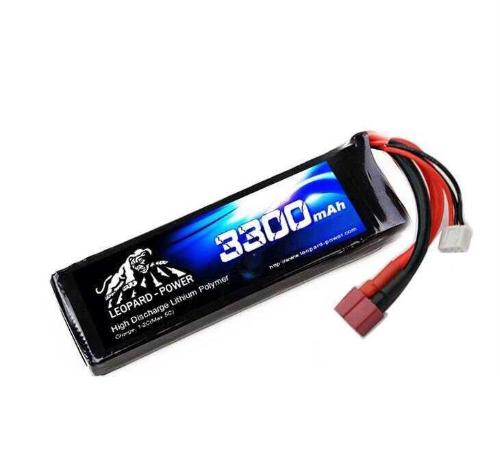 Leopard Power 3300 mAh 11.1V 3S 40C Lityum Polimer Lipo Batarya Pil T Plug