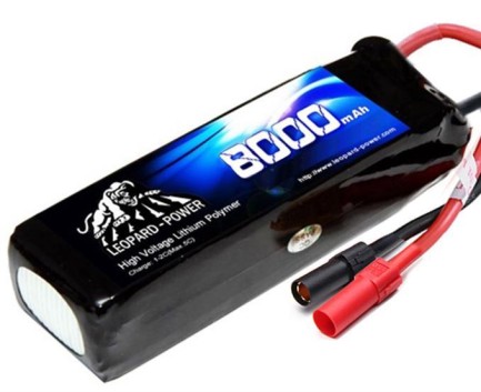 Leopard Power 8000 mAh 14.8V 4S 25C UAV & Multirotor Lityum Polimer Lipo Batarya Pil - Thumbnail