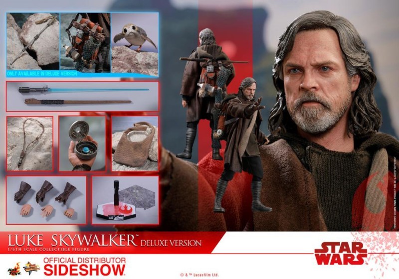 Hot Toys Luke Skywalker The Last Jedi Movie Deluxe Edition Sixth Scale Figure MMS458